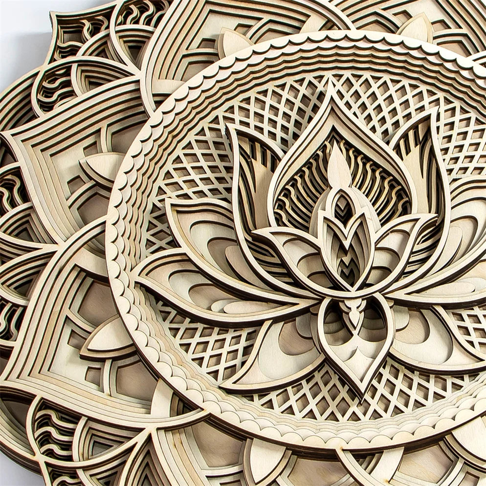 Unique Lotus Flower Wall Art Mandala Suitable for Office and Home Indoor and Outdoor Decoration