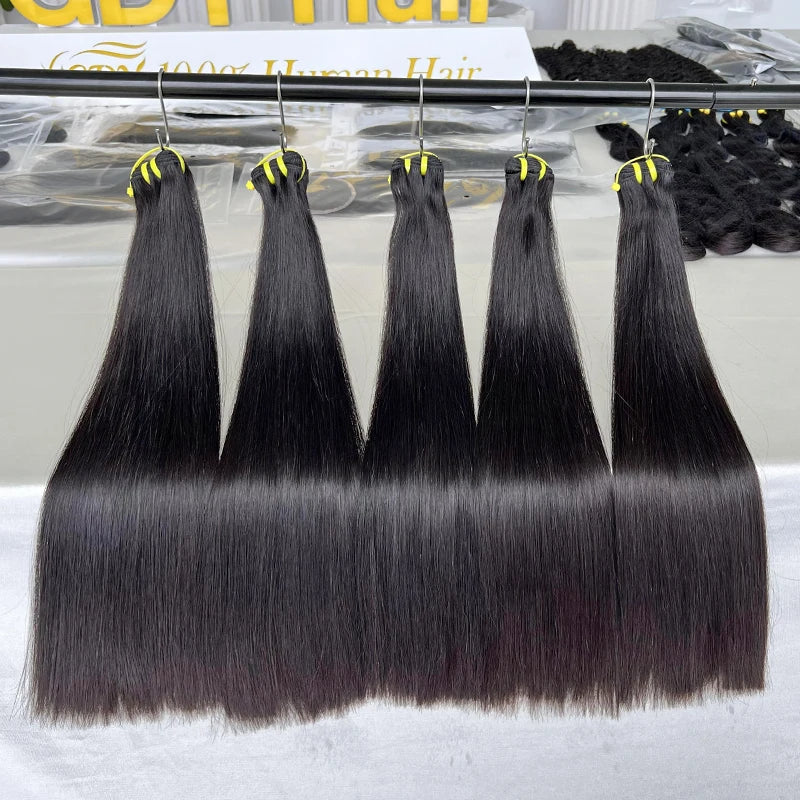 Hot Sale Single Donor Natural Virgin Raw 100% Human Hair Grade 10a 12a Peruvian Double Drawn Hair Bundles