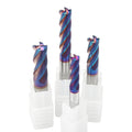HRC65 2mm 3mm 6mm 12mm Round Nose 4F 4 Flute Solid Carbide Corner Radius End Mills Cutter CNC Milling Cutter for Steel