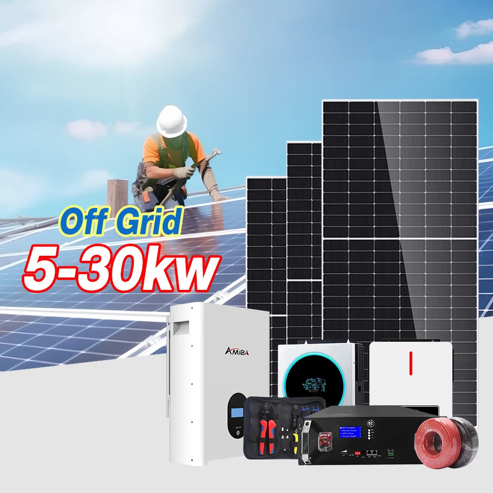 Solar Power Station 8kw 10kw 15kw Hybrid Power Solar System Home Panel with Battery and Inverter Complete Kit