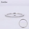 Hpht Cvd Diamonds Platinum Rings 1mm Def Vs Loose Diamonds Pave Ring Engagement Match Band for Wedding