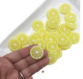 Simulation Resin PVC Lemon Slices Flat Back Cabochon for Phone Case DIY Decoration Doll House Kitchen Toys