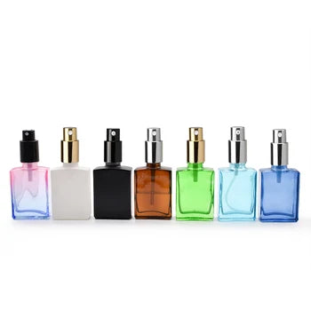 Wholesale Colorful Rectangular Perfume Bottle 30ml 1 oz Glass Dropper Bottle Glass Perfume Bottle