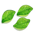 Hotsale Green Transparent Acrylic Leaf Pendants Loose Beads for Snap Necklace Jewelry Making DIY Findings