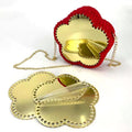 Deepeel RM079 18cm Flower Shape Reflection Bottom Acrylic Mirror Woven Pack Creativity Handmade Knitted Bag Parts
