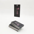 Rectangle Embossed Stamping Design Garment Paper Hang Tag Film Hole String