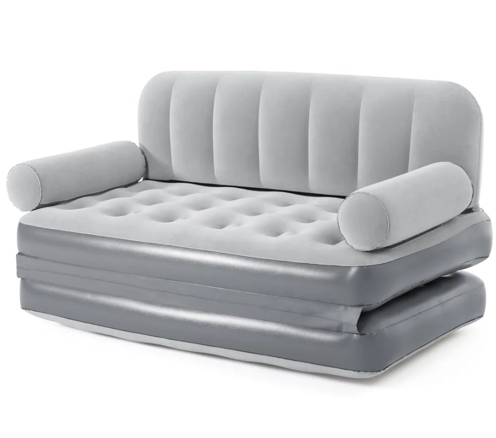 Bestway 75073 Living Room Furniture Multi-Max Inflatable Air Sofa Bed with Side Winder AC Air Pump
