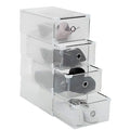 Children/women/men Transparent Makeup Organizer Clear Plastic Shoes Storage Boxes Foldable Shoes Stackable Case Holder