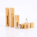 Bamboo Bead Essence Oil Bottle Flat Glass Dropper with Roll Mascara for Hair Packaging Face Cream Minimum Order 100pcs