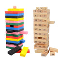 Tumbling Tower Wooden Stacking rainbow Classic Balance Building Blocks Wood Domino Educational Play Game Toy