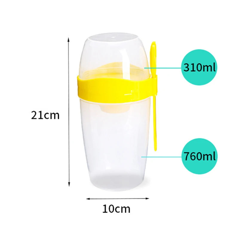3 Layers Salad Fruit Cereal Dressings Cup Big Capacity Salad Lunch Container Cup for Salad Toppings Snacks