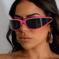 Custom Logo 2026 Unique Vintage White Curved Shield Sunglasses Small Square Sport Sunglasses for Women