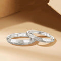 Valentine's Gift Platinum Plated Luxury Couple Rings for Women Men Simple Simle Face Engraved Wedding Engagement Ring Jewelry