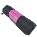 Custom Black Oxford Mesh Panel Drawstring Yoga Roller Bag Portable and Carry Net Bag Made of Durable Polyester