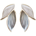 Brass Alloy Leaf Branch Leaves Earring Women Earrings Jewelry Set