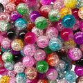 Factory Hot Selling 8mm Round Mixed Color Glass Bead Crystal Lampwork Friendship Bracelet Making Kit Jewelry Supplies