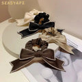New Fashion Women Full Drill Sweet Bow Butterfly Hair Tie Ponytail Holders Rhinestone Scrunchies Elastic Hairband for Girls