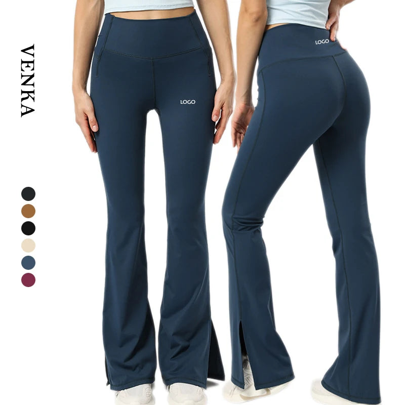 Women's New Design High Waist Yoga Flare Leggings Sexy Honey Peach Hip Pants Dance Fitness Sports Yoga Tight Pants