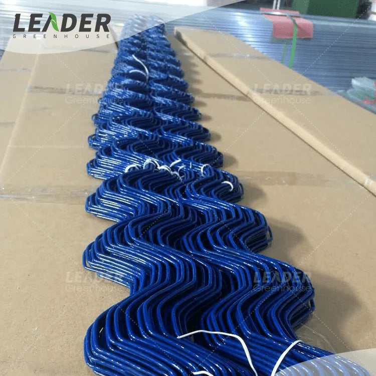 Agricultural Greenhouse Parts 2.3mm Plastic Dipping Spring Wire Zigzag