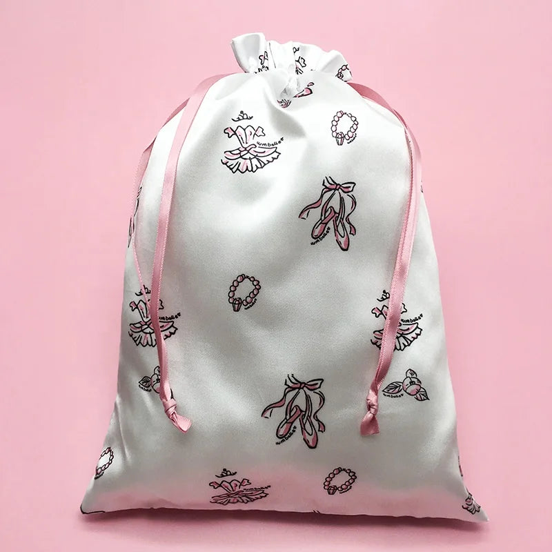 Custom Full-Printed Satin Bag for Shoe Underwear Hair Storage Reusable & Eco-Friendly-for Candy Storage