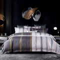 Grey Stripe Digital Printed Pillow Cover Fancy 100%cotton Yellow Bed Sheets Home Textile Bedding Set Manufacturer