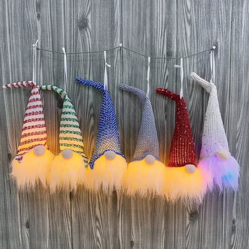 Nordic Santa Claus Xmas Gnome Christmas Light Dwarf New Home Gift Layout Decorations with Lights Christmas Decorations Product
