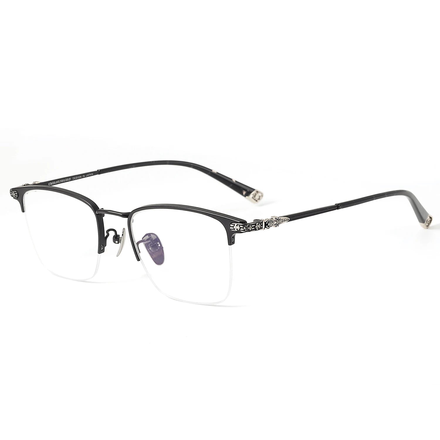 Business Half Frame Fancy Rectangular Kids Clear Lens Trendy Prescription Titanium Stylish Computer Glasses Frames Frame Fashion