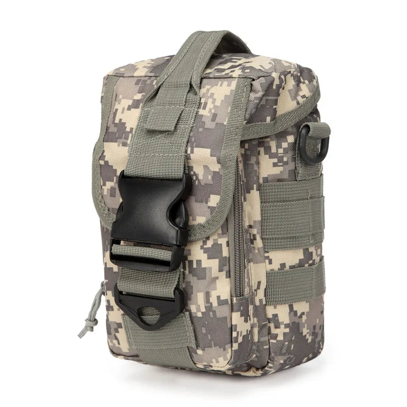 Tactical MOLLE Water Bottle Pouch Durable Nylon Belt EDC Tool Carrier for Hiking/Camping Adjustable Phone Holder