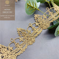 Gold Thread Lace Dress Accessories Can Be Worn Ribbon Gold bar Code Lace