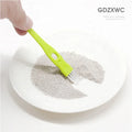 Best-selling Kitchen Gadget 5 Dollar Items for Home Use Green Handle White Bristles Middle Hanging Hole Brushes