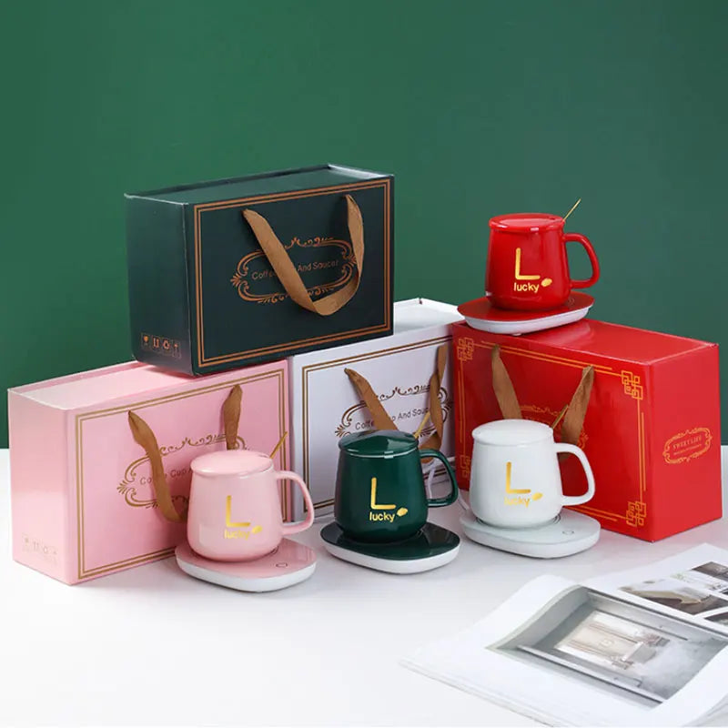 Wholesale Customizable Logo Ceramic Coffee Mug and Plate Gift Set