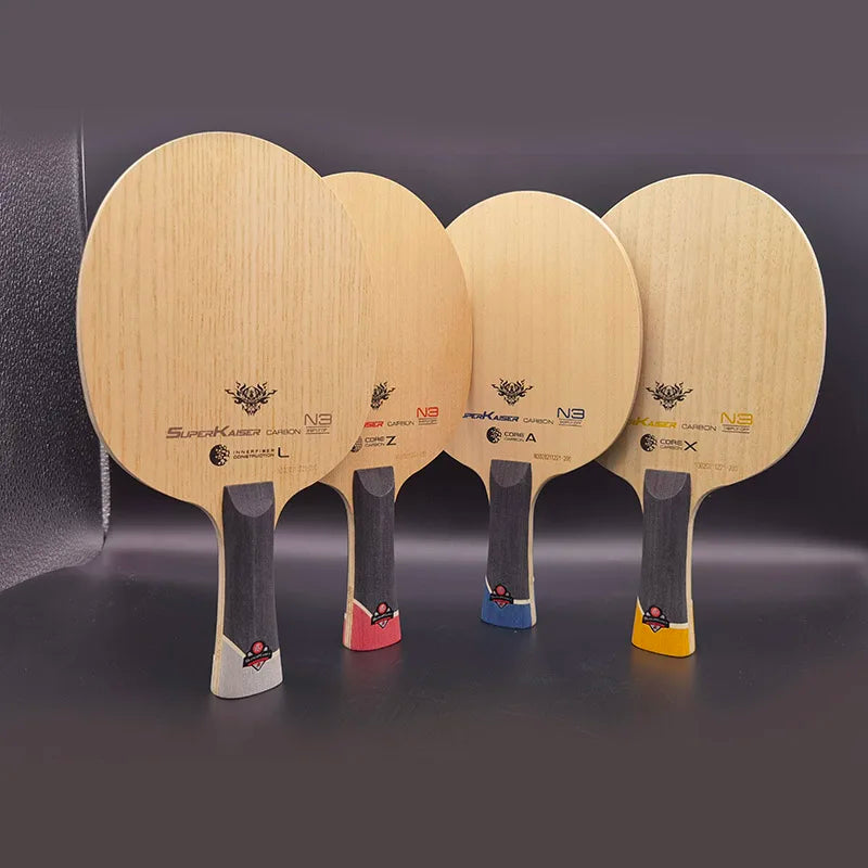Super Kaiser Sports.N3 Ayus Force Professional Carbon Table Tennis Paddle with Big Wood Core Offensive Pingpong Blade