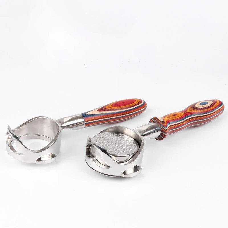 Factory Direct Supply Bottomless Handle Stainless Steel Handle Solid Wood Coffee Handle