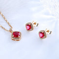 Chapada En Oro 18k Conjunto De Joyeria Zirconia Jewelry Wholesale Ear Ring Earrings and Necklace Sets
