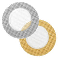 Woven Shape Embossed Round Antique Wedding Glass Gold Rim Charger Decoration Plate Dinner