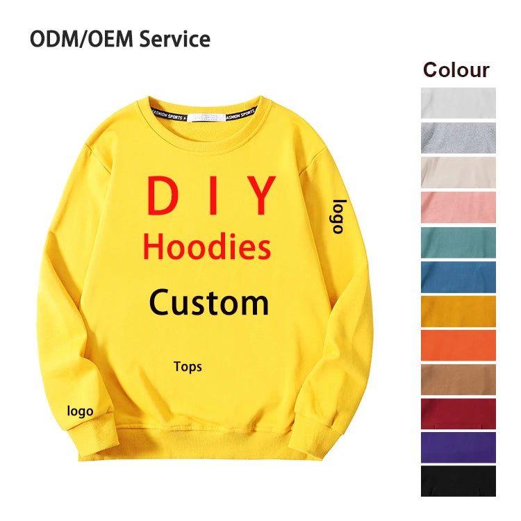 Factory Custom Embroidery Print Wholesale Crew Neck Sweat Shirt Cotton Plain Oversized Custom Crew Neck Sweat Shirt for Men