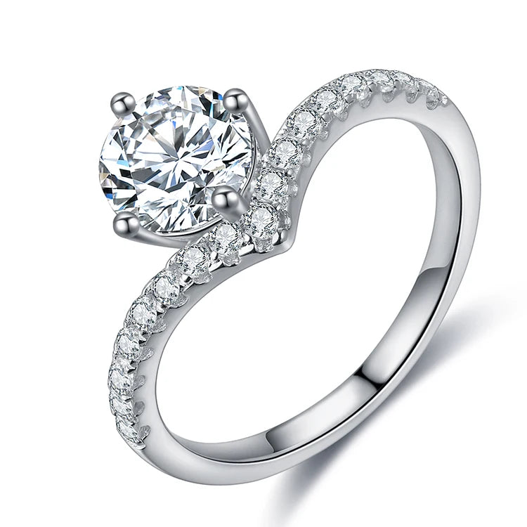 Best Moissanite Female Jewelers Classic Solitaire Moissanite Engagement Ring Infinity Moissanite Ring