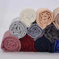 Cotton Viscose Hijab Woven Scarf Shawls for Muslim Women Breathable Soft Scarves Headband