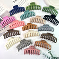 High Quality Large 11cm Plastic Hair Claw Non Slip Candy Color Women's Matte Claw Clip