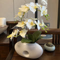 F-B0285 Wholesale Orchid Artificial Flowers 3 Heads Potted Plant Flower Phalaenopsis Butterfly Orchid Artificial Orchid in Pot