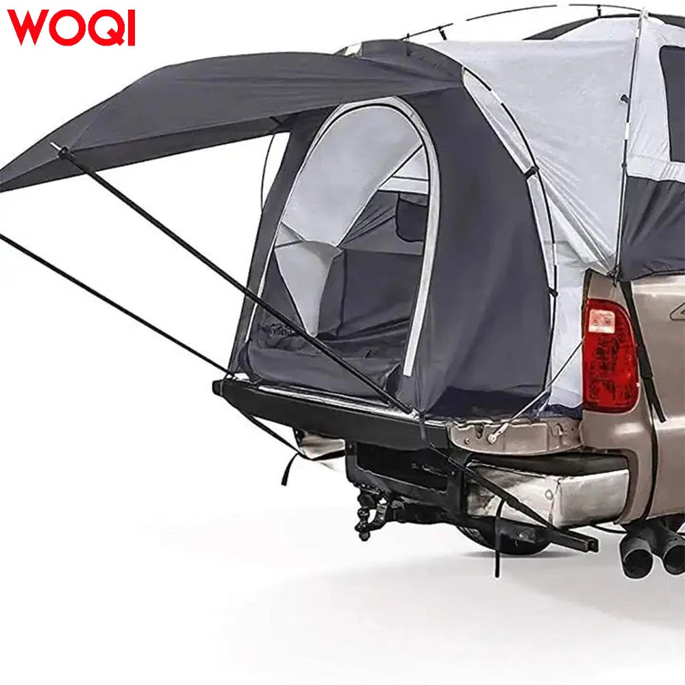 WOQI Outdoor Car Roof Tent Portable Camping Privacy Shelters Room Pickup Truck Bed Tent with Front Awning for Car