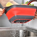 Foldable Vegetable Washing Basket Vegetable Fruit Filter Portable Colander Collapsible Drainer Kitchen Accessories Gadgets