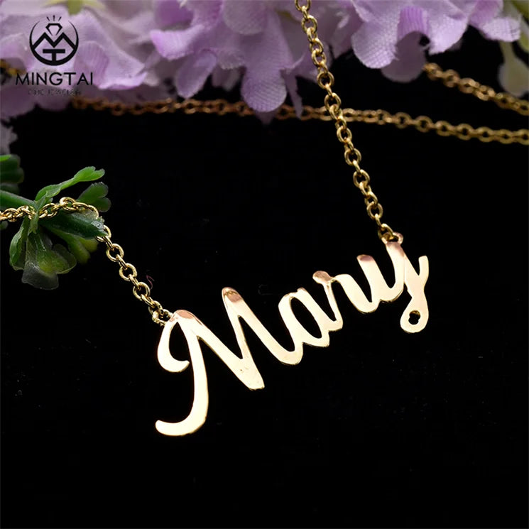 Alphabet Many Name Chain Gold Plated  Trendy Necklace Suitable for Man or Women