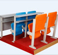 Factory Price Row School Lecture Desk Double Color Classroom Chair 4 Person Desks