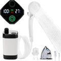 Portable Electric Shower Pump with Modern Digital Display 4500/6000/7800mAh USB ABS Floor Mounted for Bathroom Outdoor Camping