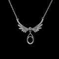 Sterling Silver 7*9mm Semi Mount Necklace Empty Frame Support Blank Setting S925 Base Holder Without Center Stone for DIY Inlay