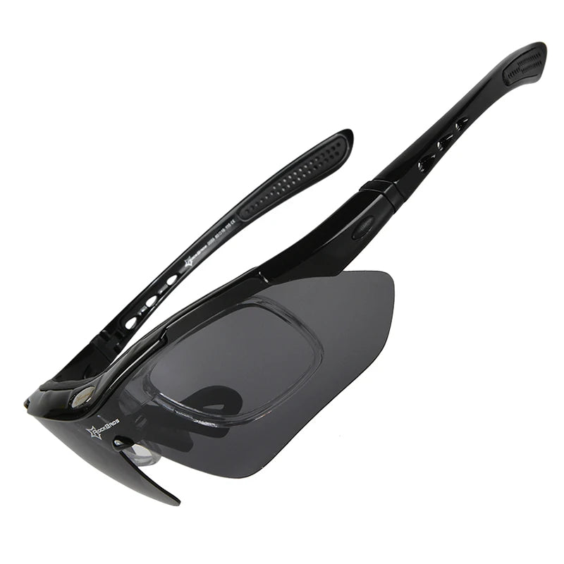 ROCKBROS Polarized Cycling Glasses 5 Lens Clear Bike Glasses Eyewear UV400 Men Women Outdoor Sport Sunglasses