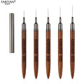 New Arrived  5pcs Wooden Handle Long Striping Nail Fine Drawing Pens Nail Gel Painting Line