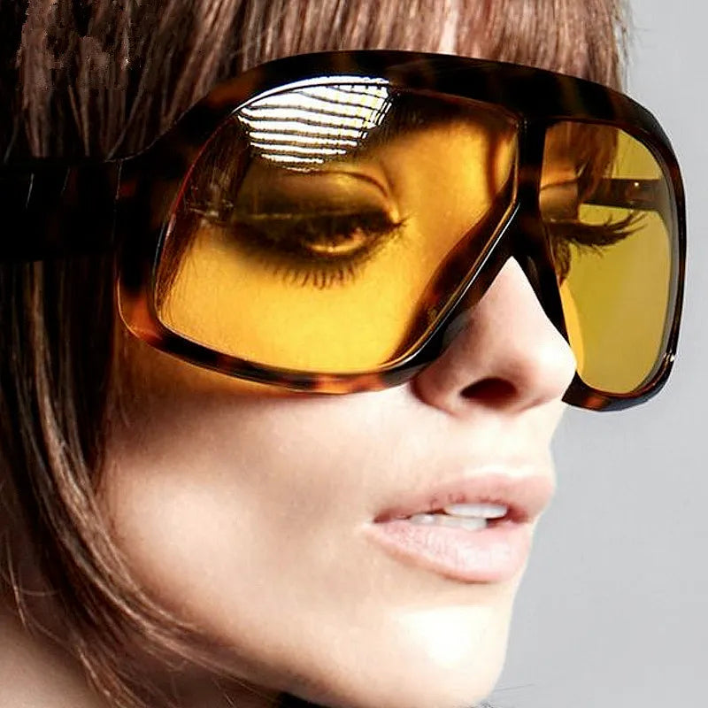 New Arrival 2025 Men Women Big Frame Shield Sun Glasses UV400 Goggles Oversized Punk Square Sunglasses Women