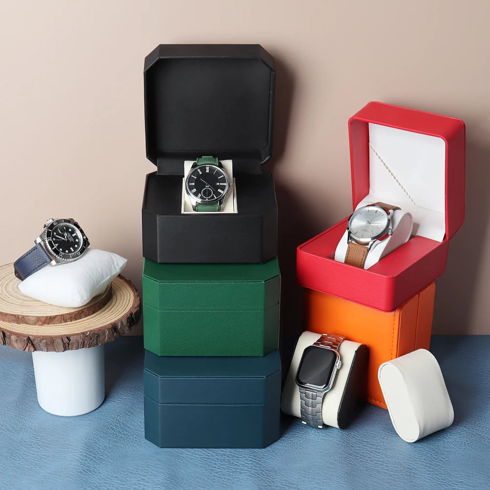 Luxury Watch Storage Box Single Display Detachable Watch Box High Quality Leather Portable Storage Box